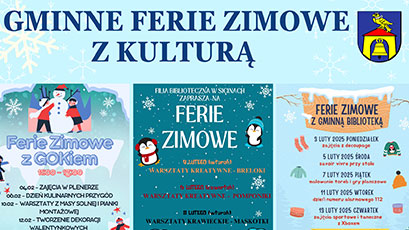 Zapraszamy na Gminne Ferie Zimowe z Kulturą!