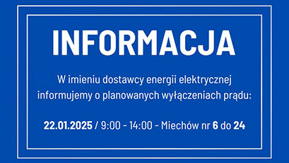 Informacja o planowanych wyłączeniach prądu